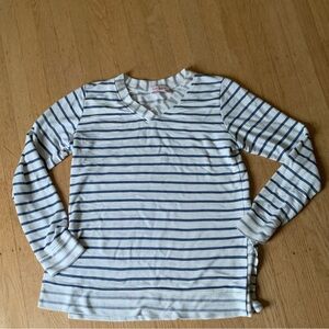 Fresh produce nautical stripe women’s split waist sweater size small